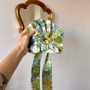 Maxi Chouchou avec lien motifs fleurs vintage
