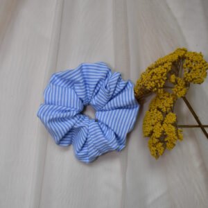 Chouchou rayures bleu et blanc
