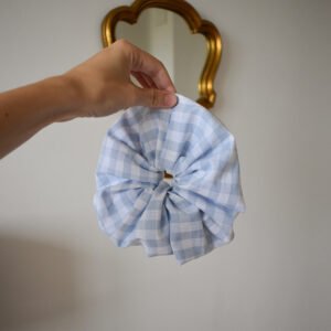 Maxi Chouchou Motif carreaux bleu et blanc