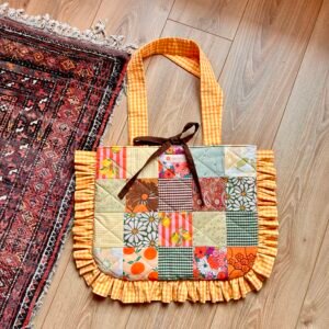 Sac cabas Patchwork et volants Cottagecore