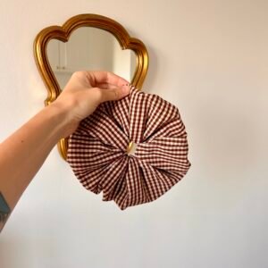 Maxi Chouchou Vichy marron et beige