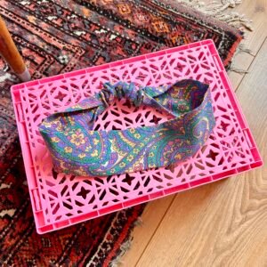Bandeau motif cachemire multicolore – Fait main