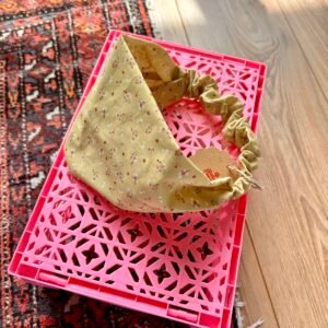 Bandeau Cheveux vert Fleuri – Fait Main