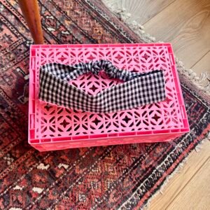 Bandeau Cheveux Vichy Noir et Blanc – Accessoire Fait Main