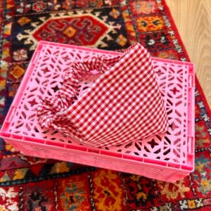Bandeau Cheveux à Carreaux Vichy Rouge – Fait Main